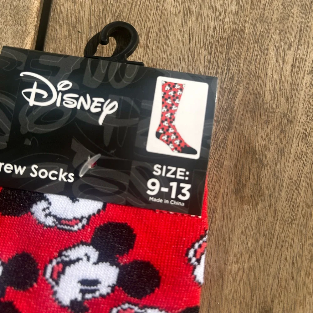 Old Mickey Mouse Disney Crew Mid Calf Adult Full Toe Socks Novelty Gift OSFM